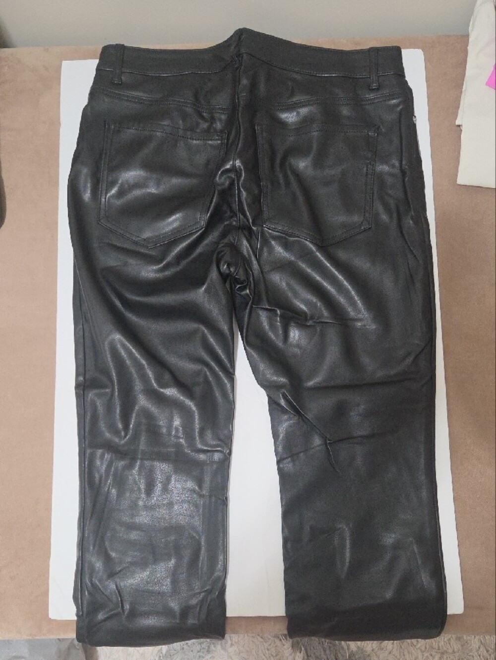 Express Black Faux Leather Leggings - Picture 5 of 6